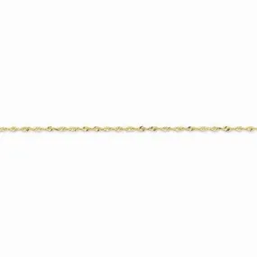 10k Yellow Gold DC Extra-Lite Rope Chain, 1.5 mm