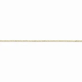 10K Yellow Gold DC Rope Chain, 1.5 mm