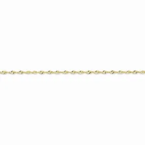 10K Yellow Gold Diamond-Cut Extra-Lite Rope Chain Bracelet