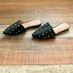 A New Day Black Studded Mules- Size 7.5