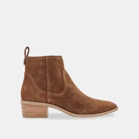 ABLE BOOTIES DK BROWN SUEDE - re:vita