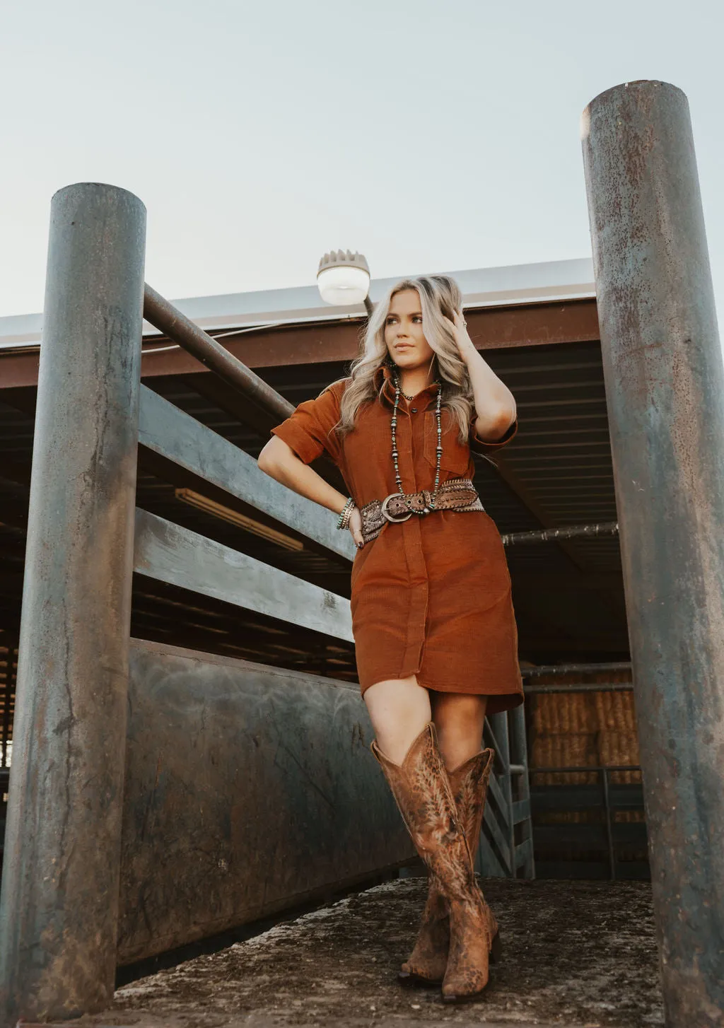 Ariat Camel Corduroy Dress