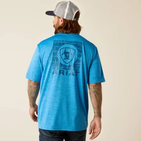 Ariat Men's SW Shield Charger T-Shirt in Brilliant Blue