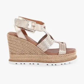 Ateliers Pandora High Wedge Sandal | Platino