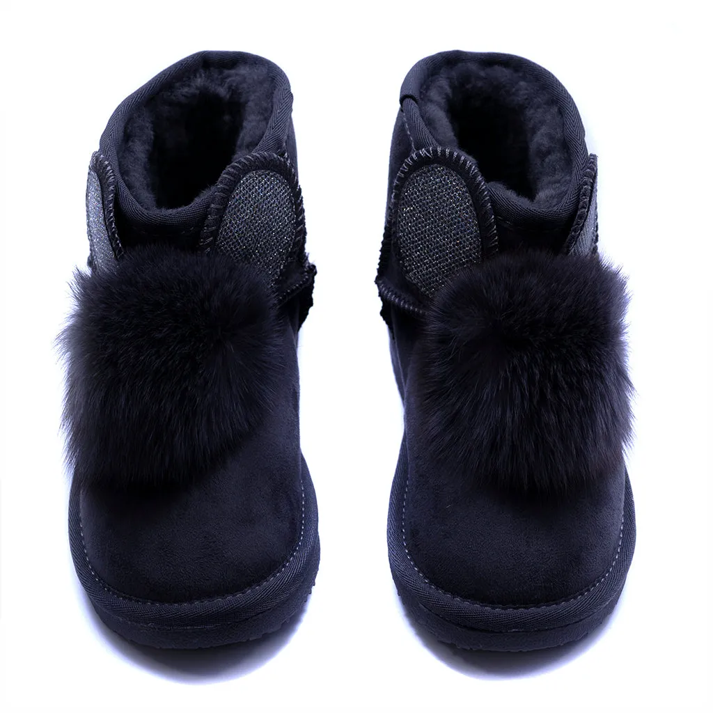 Black Fur Boots