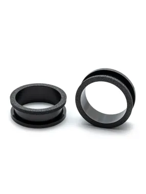 Black Grip Tape Textured Threaded Steel Tunnels