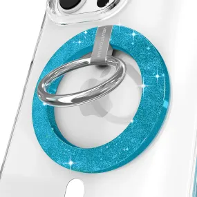 Blue Stardust Glitter MagSafe Grip Ring