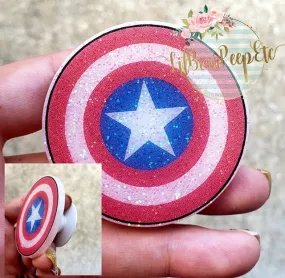 Captain America Phone Grip and Stand Glitter