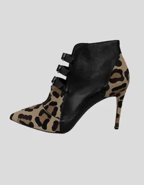 CASADEI Leopard Print Booties - 7 US