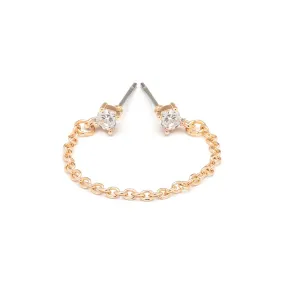 Chain Crystal Stud Earring