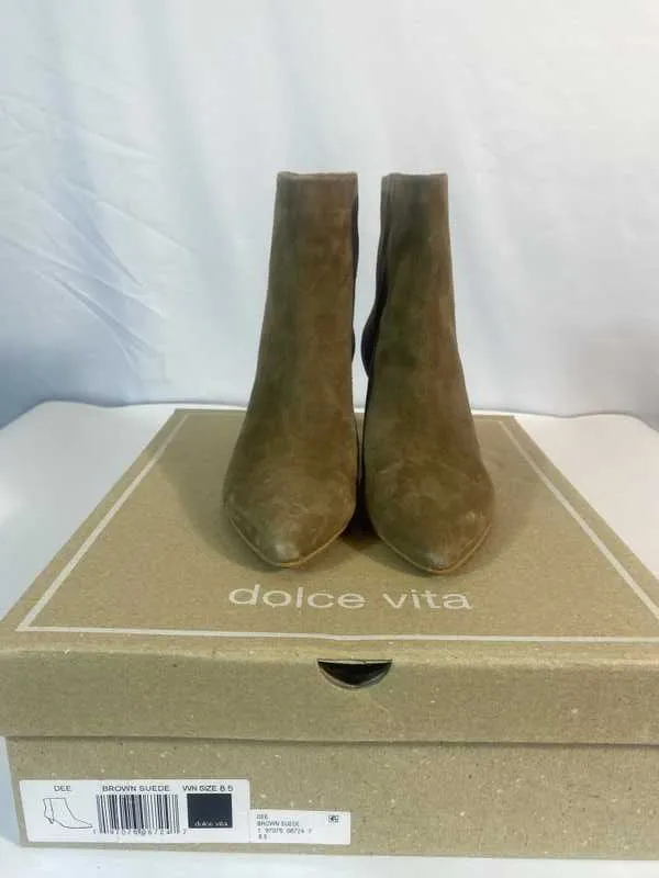 DEE BOOTIES BROWN SUEDE - re:vita