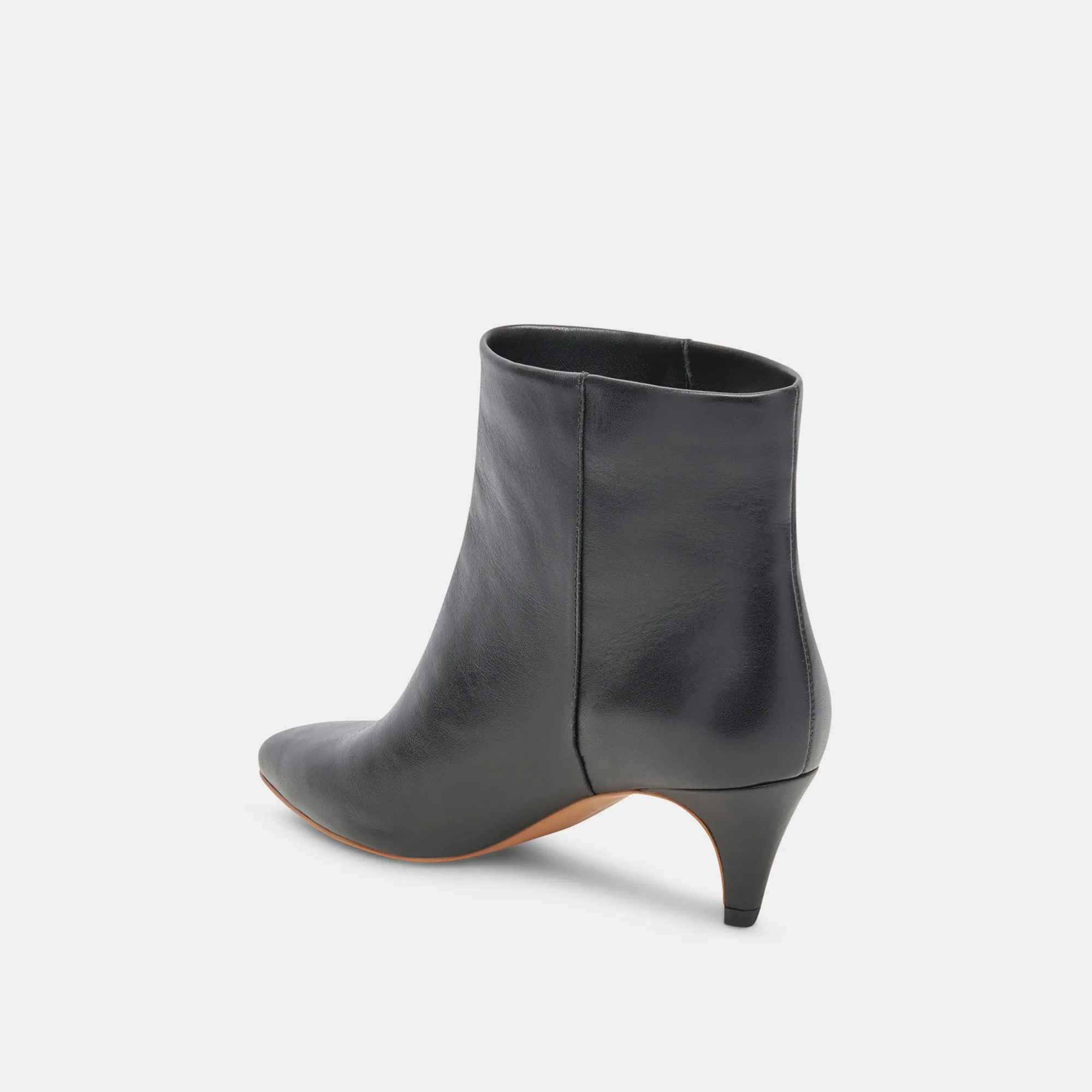 DEE BOOTIES JET BLACK LEATHER - re:vita