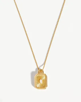 Engravable Square Locket Rope Necklace