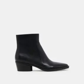 FAHARI H2O WIDE BOOTIES BLACK LEATHER