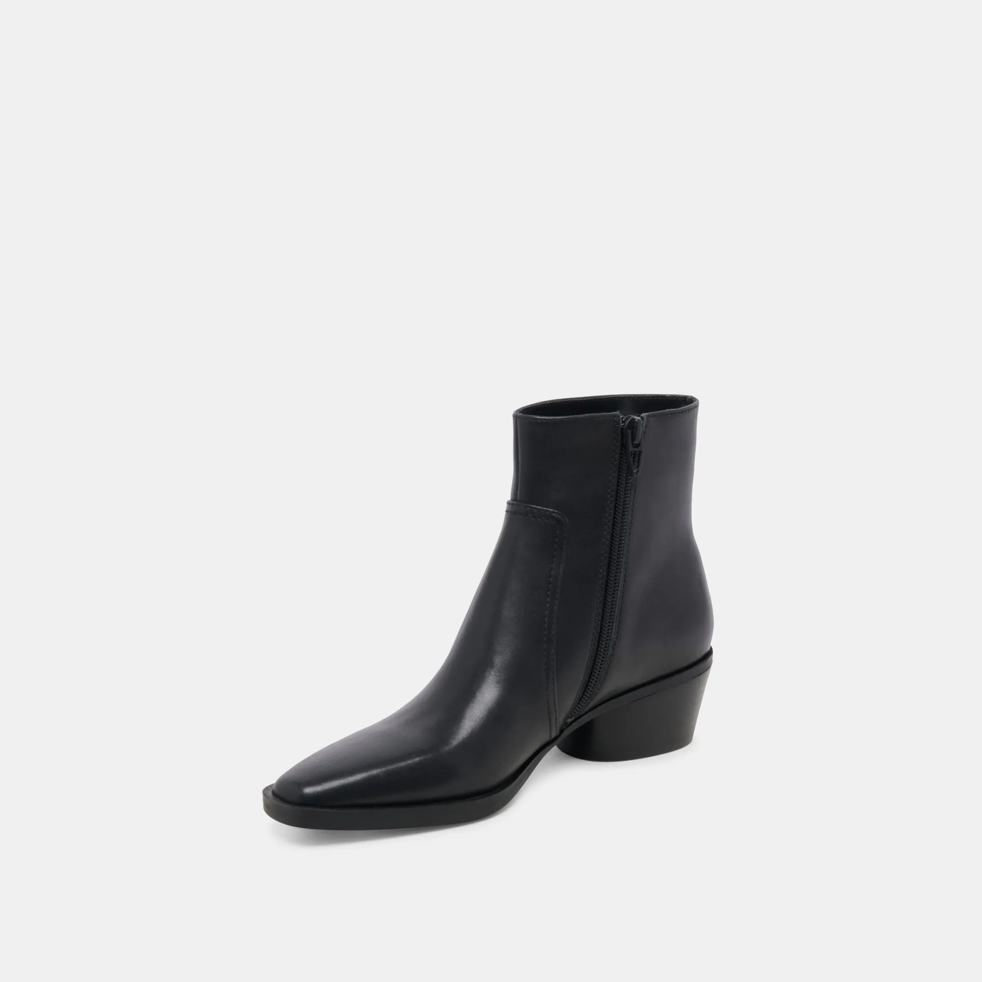 FAHARI H2O WIDE BOOTIES BLACK LEATHER