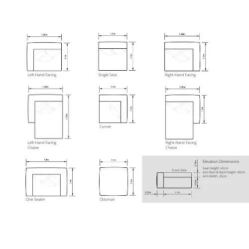 HENDRIX SOFAS | LEFT HAND ARM