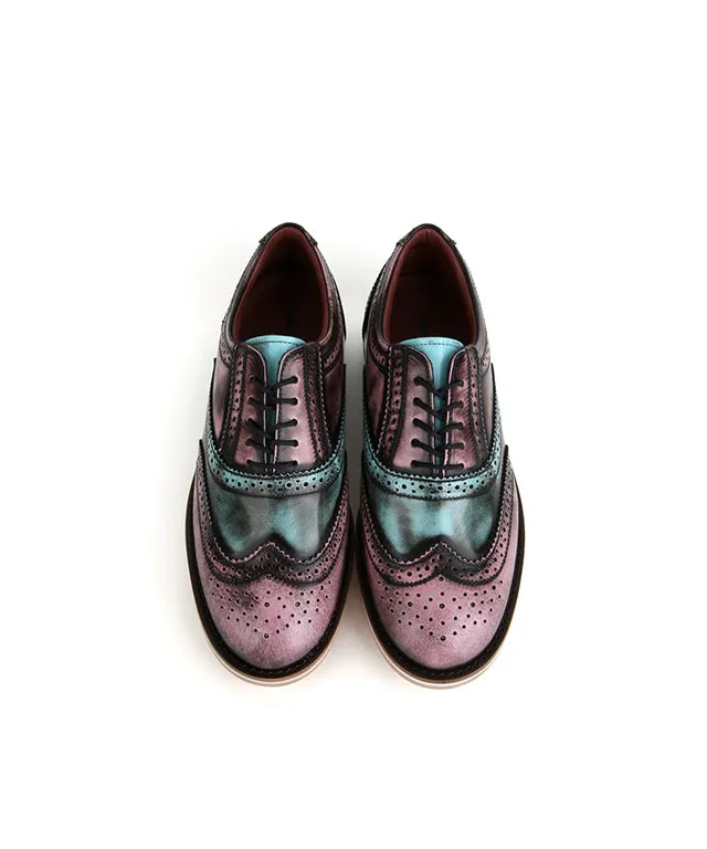 HENRY STUART Beat Up Spike Classic Golf Shoes - Pink Mint