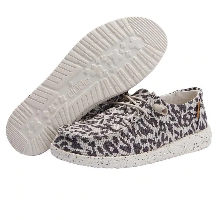 Hey Dude "Wendy Woven Cheetah-Gray" Shoe