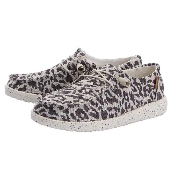 Hey Dude "Wendy Woven Cheetah-Gray" Shoe