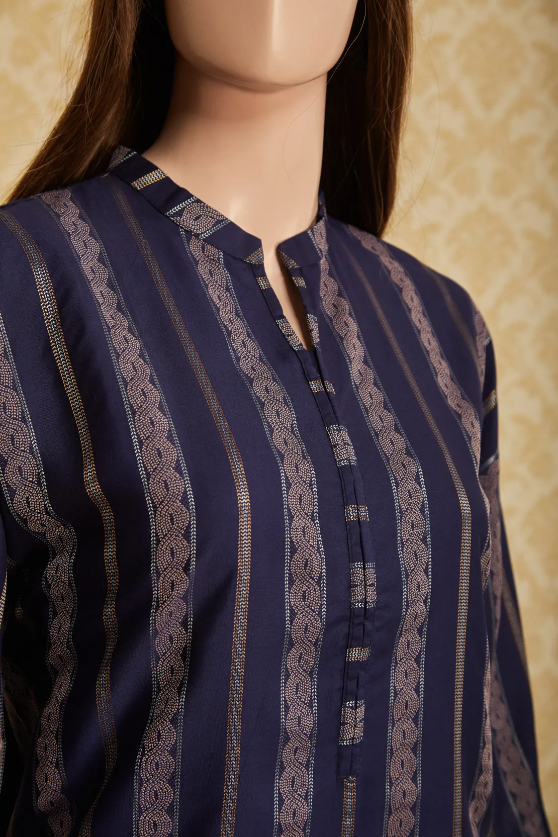 Jacquard Cotton Stitched Shirt