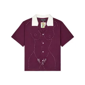 Kidsuper Embroidered Figure Shirt - Wine