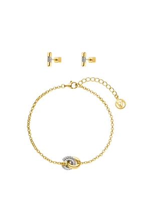 Pure Bracelet & Studs Set Gold