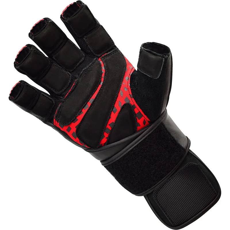 RDX L7 Crown Leather Fitness Gloves with Strap