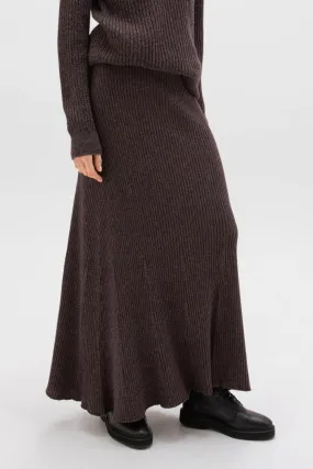 Ribbed Cashmere Skirt